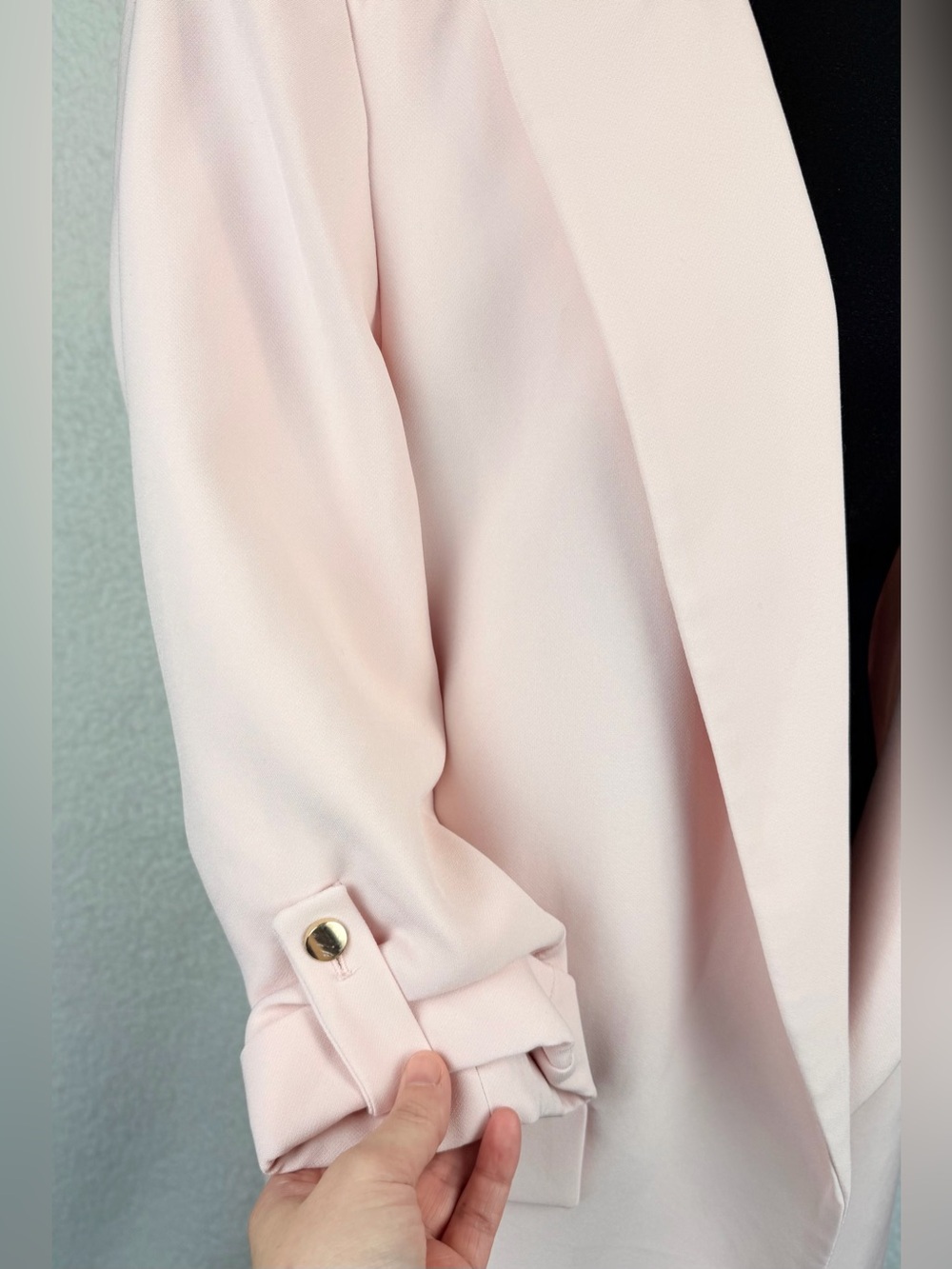 ZARA • Blush/Baby Pink Open-Front Blazer, L - Picture 12 of 16